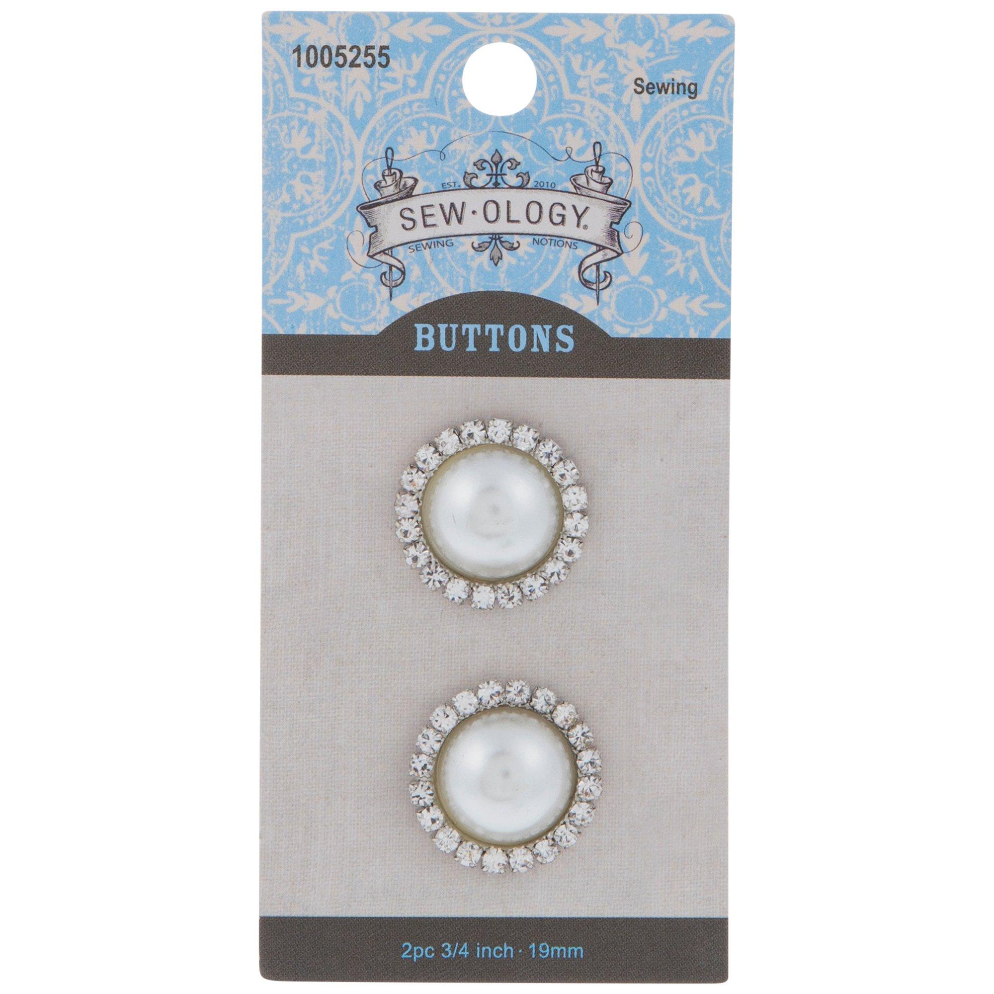 Pearl & Rhinestone Shank Buttons - 19mm | Hobby Lobby | 1005255