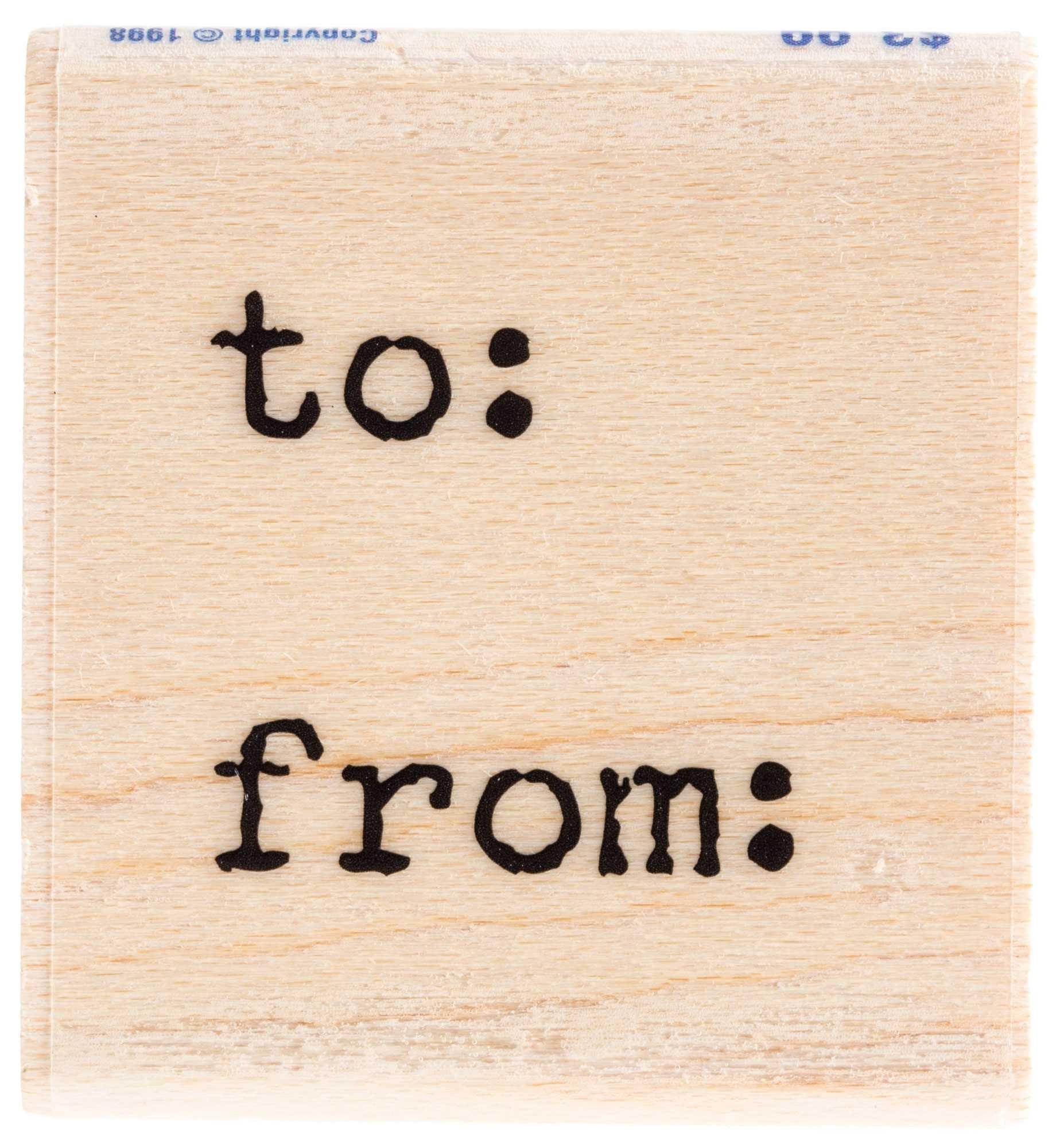 To & From Rubber Stamp Hobby Lobby 1008994
