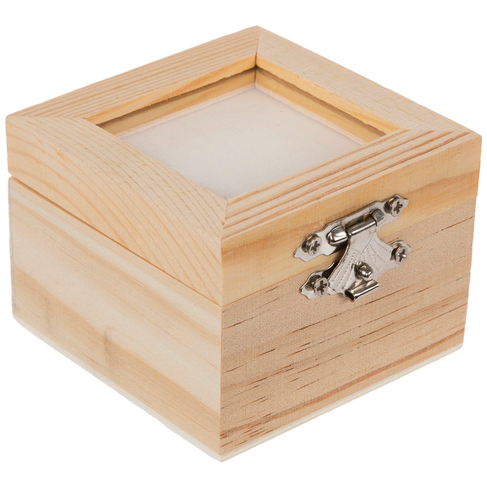 Wood Rectangle Box With Hinged Lid, Hobby Lobby