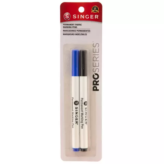 Black & Blue Permanent Fabric Pens - 2 Piece Set
