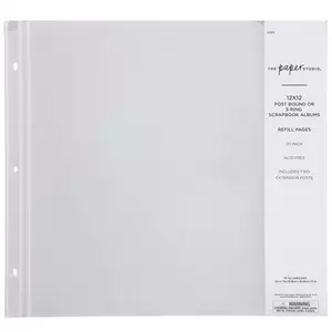 Dunwell Photo Album Refill Pages 12x12 - (4x6 Portrait, 25 Pack) Holds 300 4x6 Photos, 4x6 Photo Sleeves for 3 Ring Binder Scrapbook Album 12x12