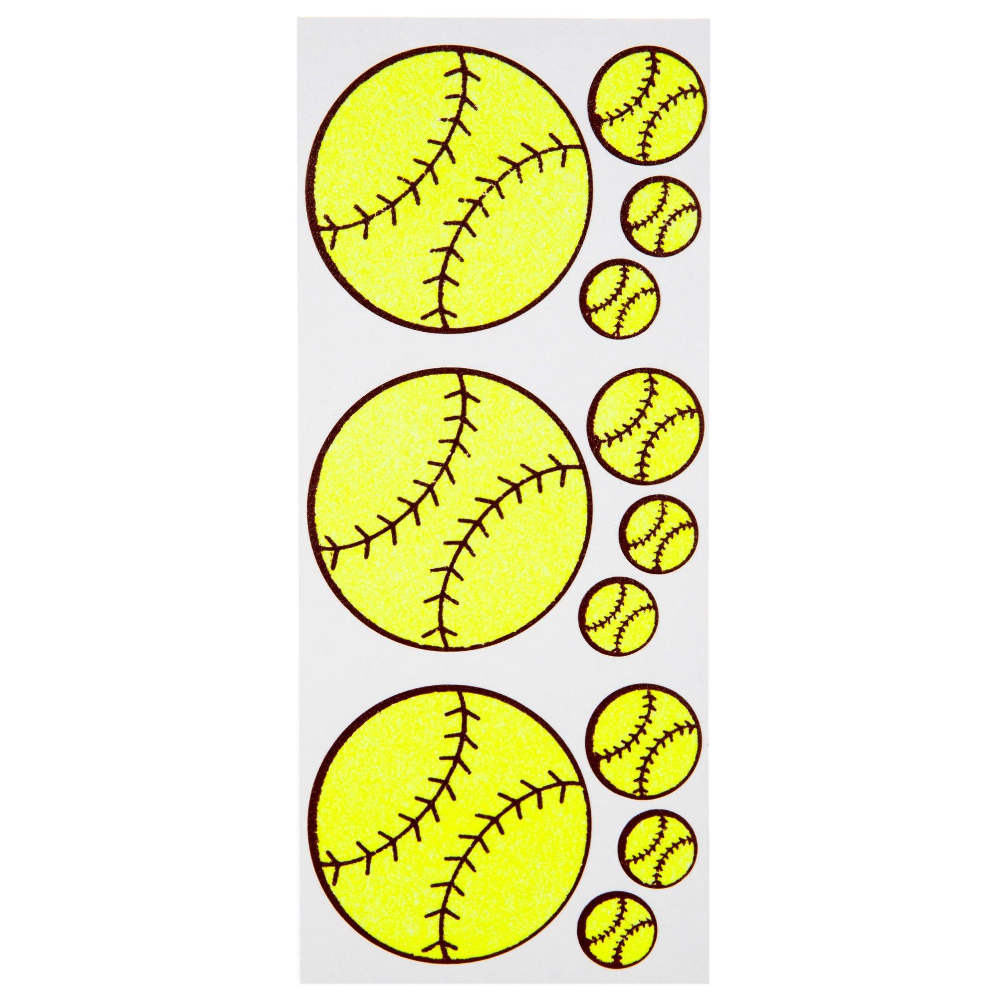 Softball Glitter Stickers Hobby Lobby 1021492