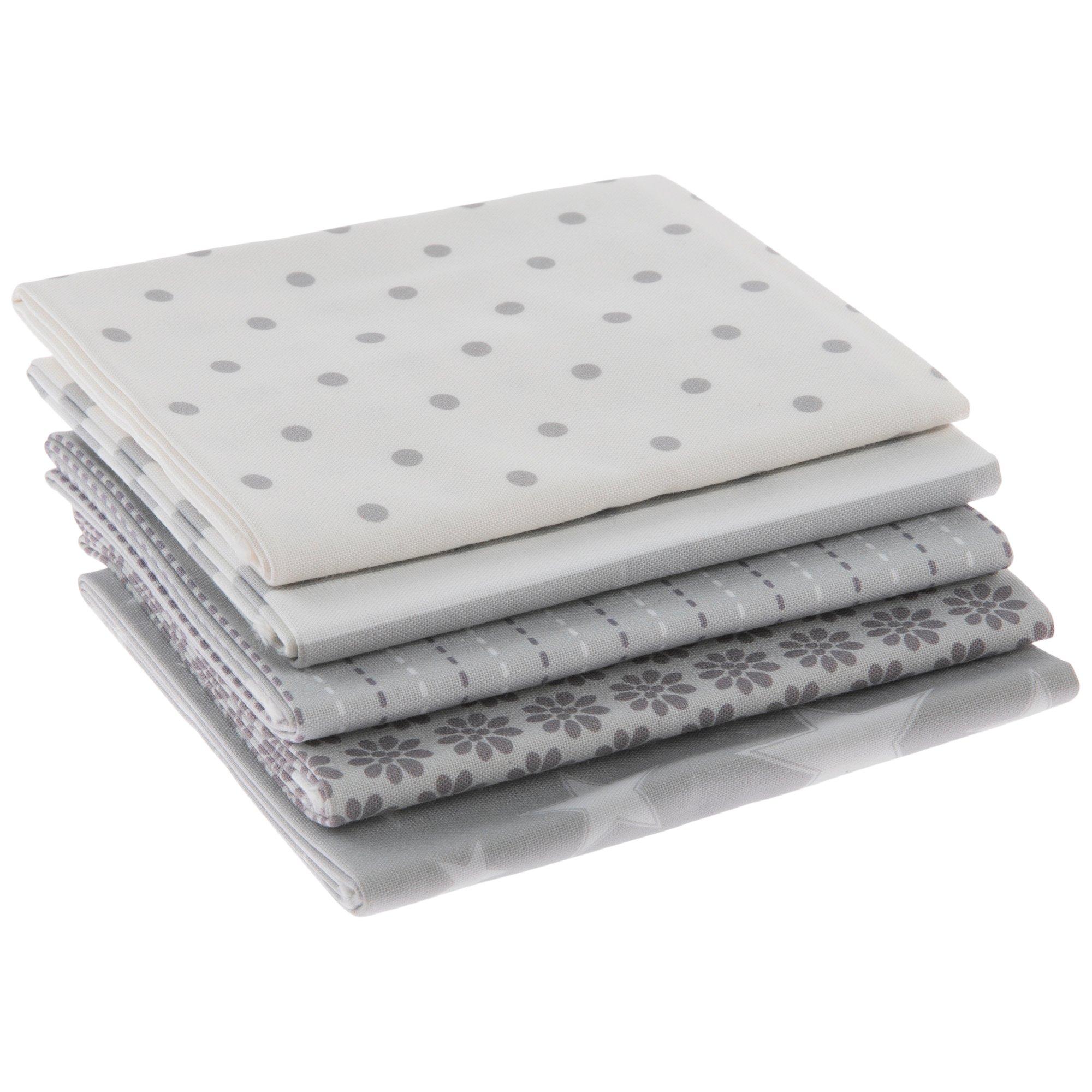CJINZHI Fat Quarters 織物束,14 件 19.69 x 19.69 英吋(50 x 50  公分)棉質織物絎縫方形大量預切拼布四分之一床單,適用於縫紉圖案捆,紅色、灰色、藍色花卉