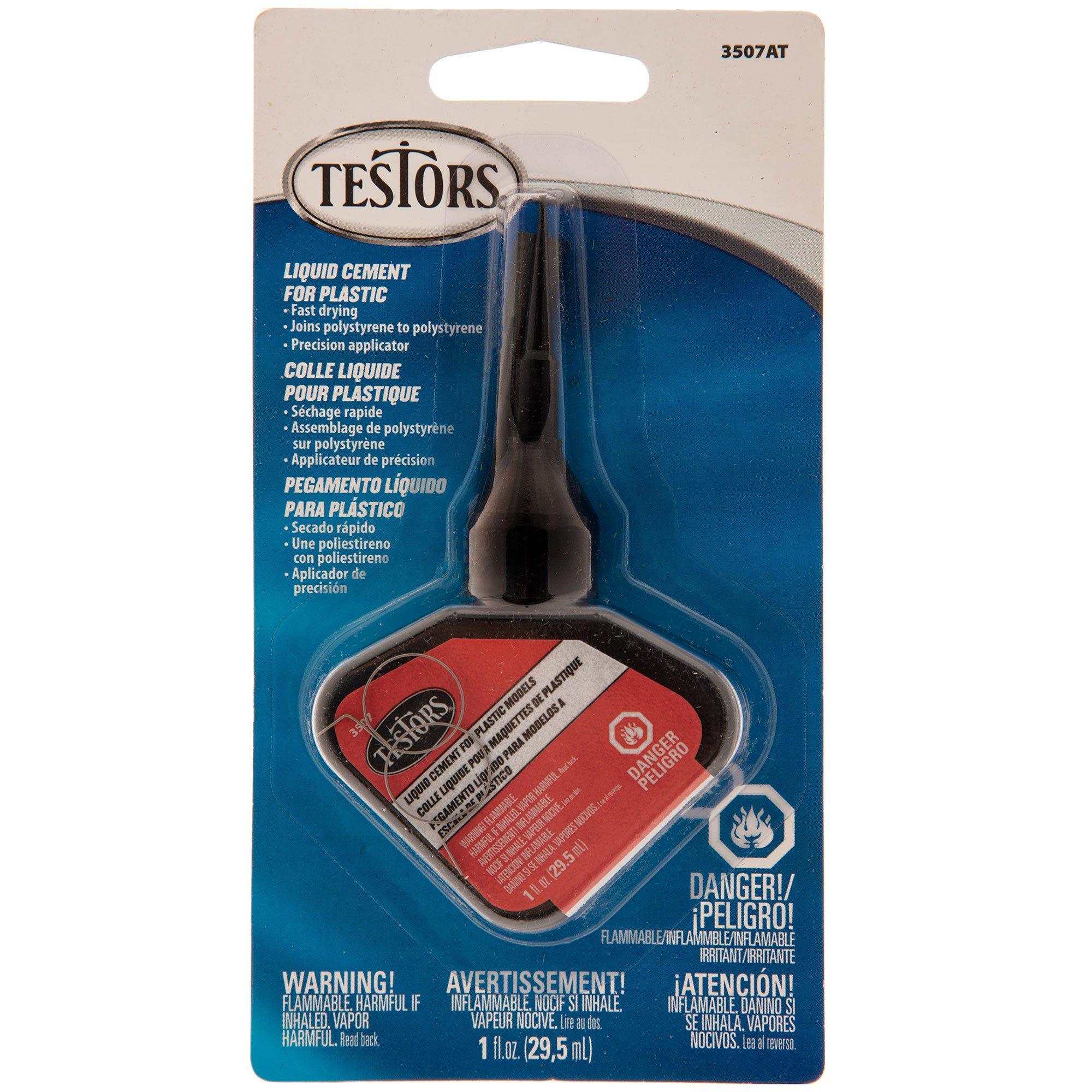 Testors Cement Glue For Plastic Value Pack 2/Pkg With 4 Precision