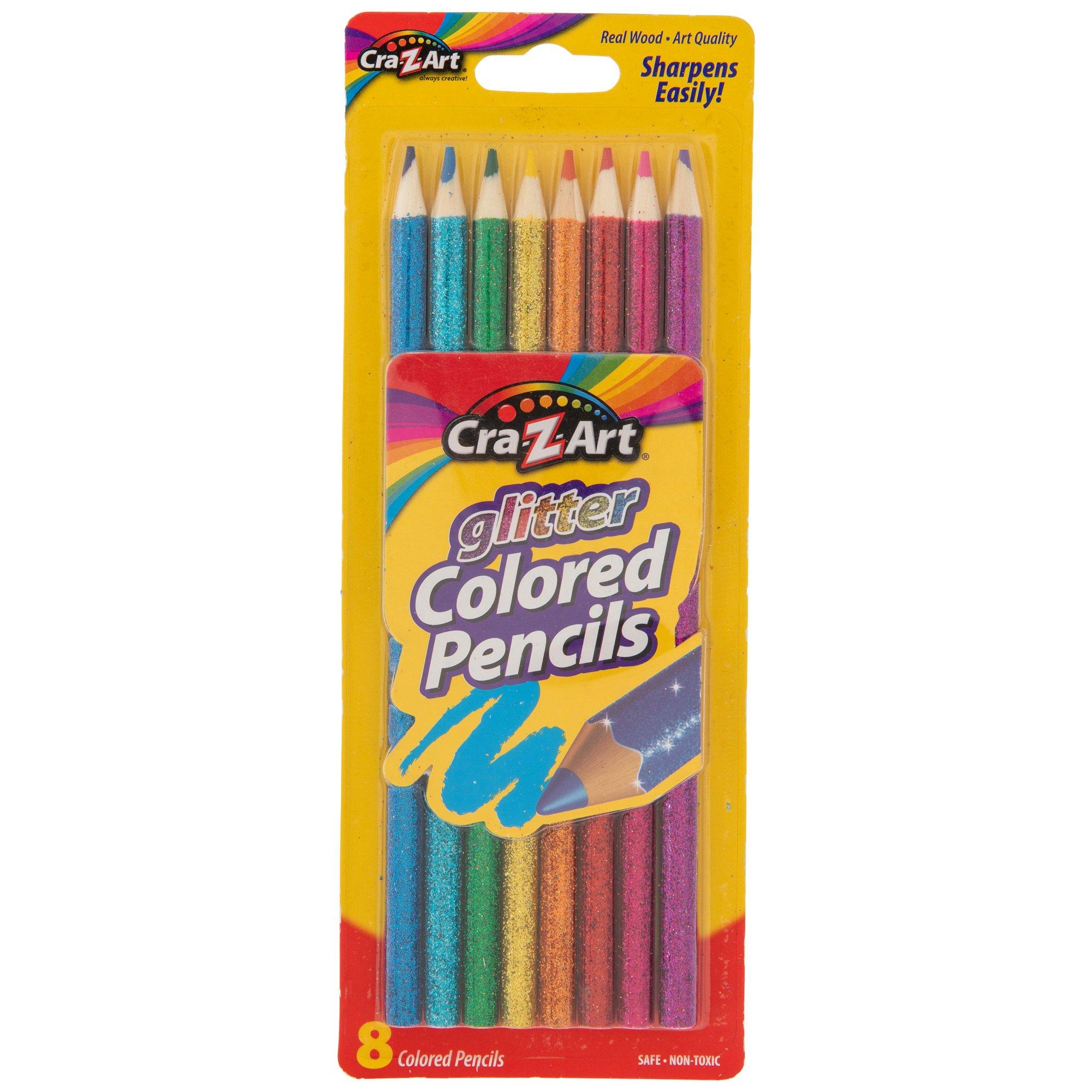 Cra-Z-Art Glitter Colored Pencils - 8 Piece Set