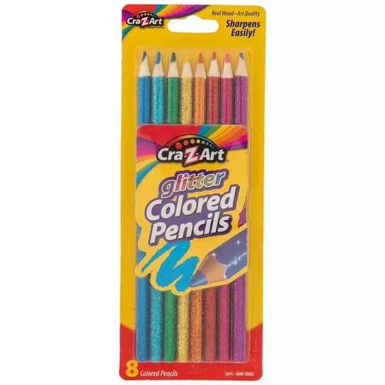 Cra-Z-Art Glitter Colored Pencils - 8 Piece Set