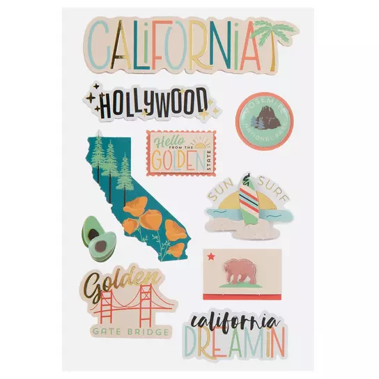 3D Sticker Set - California Dreamin 3D Sticker Set - California Dreamin