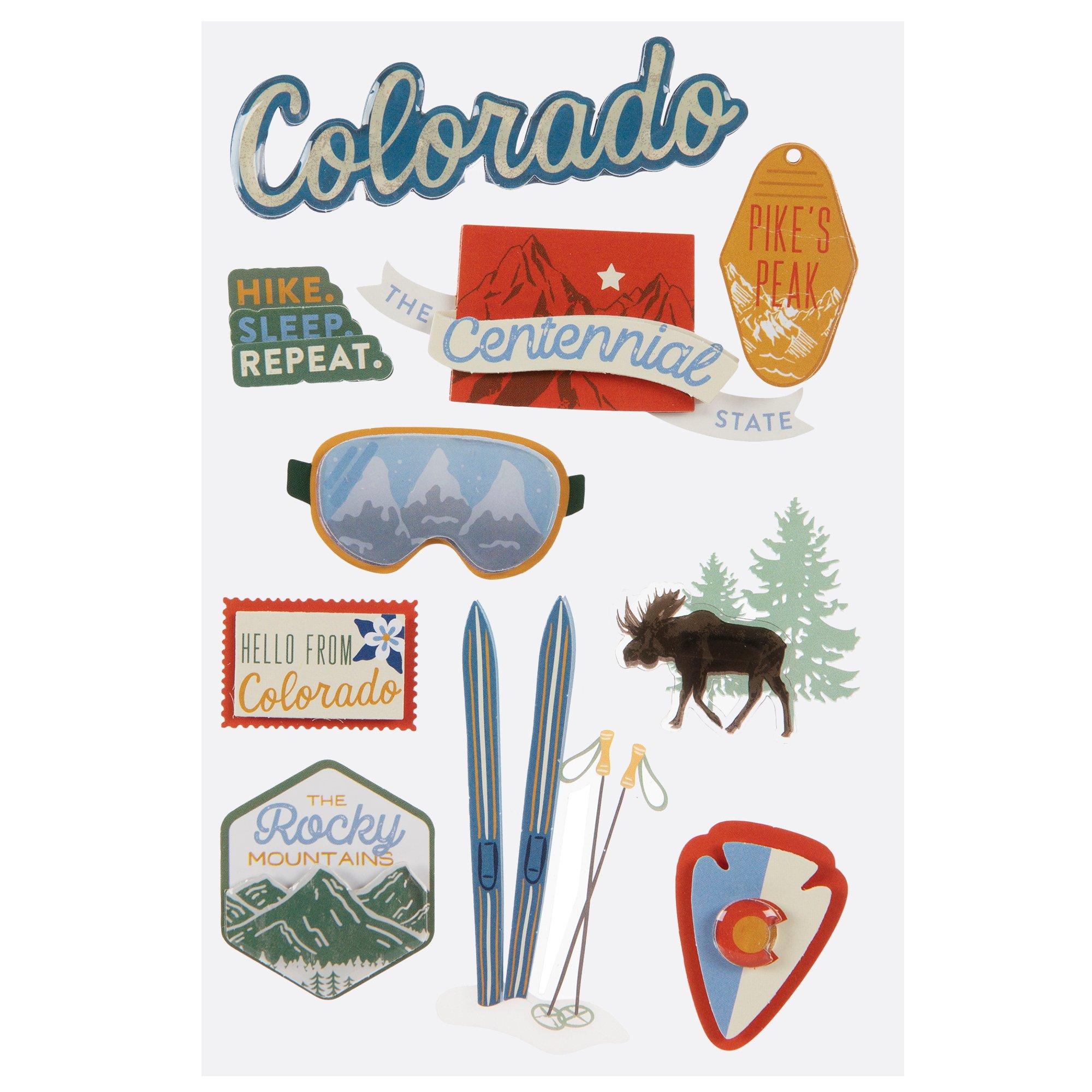Colorado Icons 3D Stickers | Hobby Lobby | 1024207