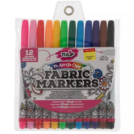 Tulip Fine Tip Primary Fabric Markers 6 Pack -  Denmark
