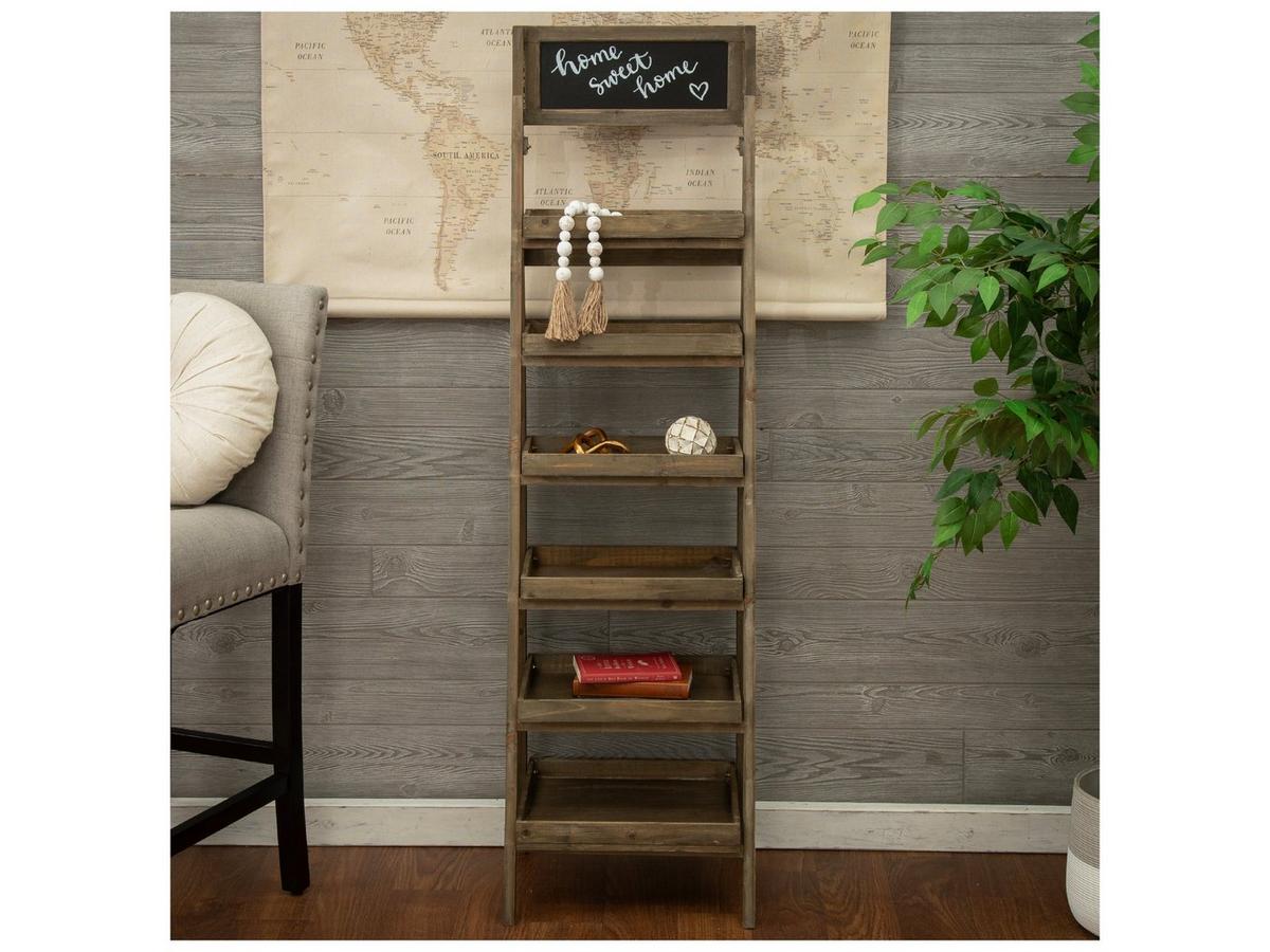 Tier Antique Farmhouse Wood Ladder Shelf Hobby Lobby