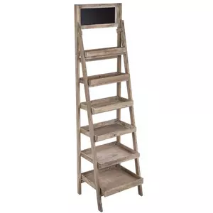 6 Tier Antique Farmhouse Wood Ladder Shelf