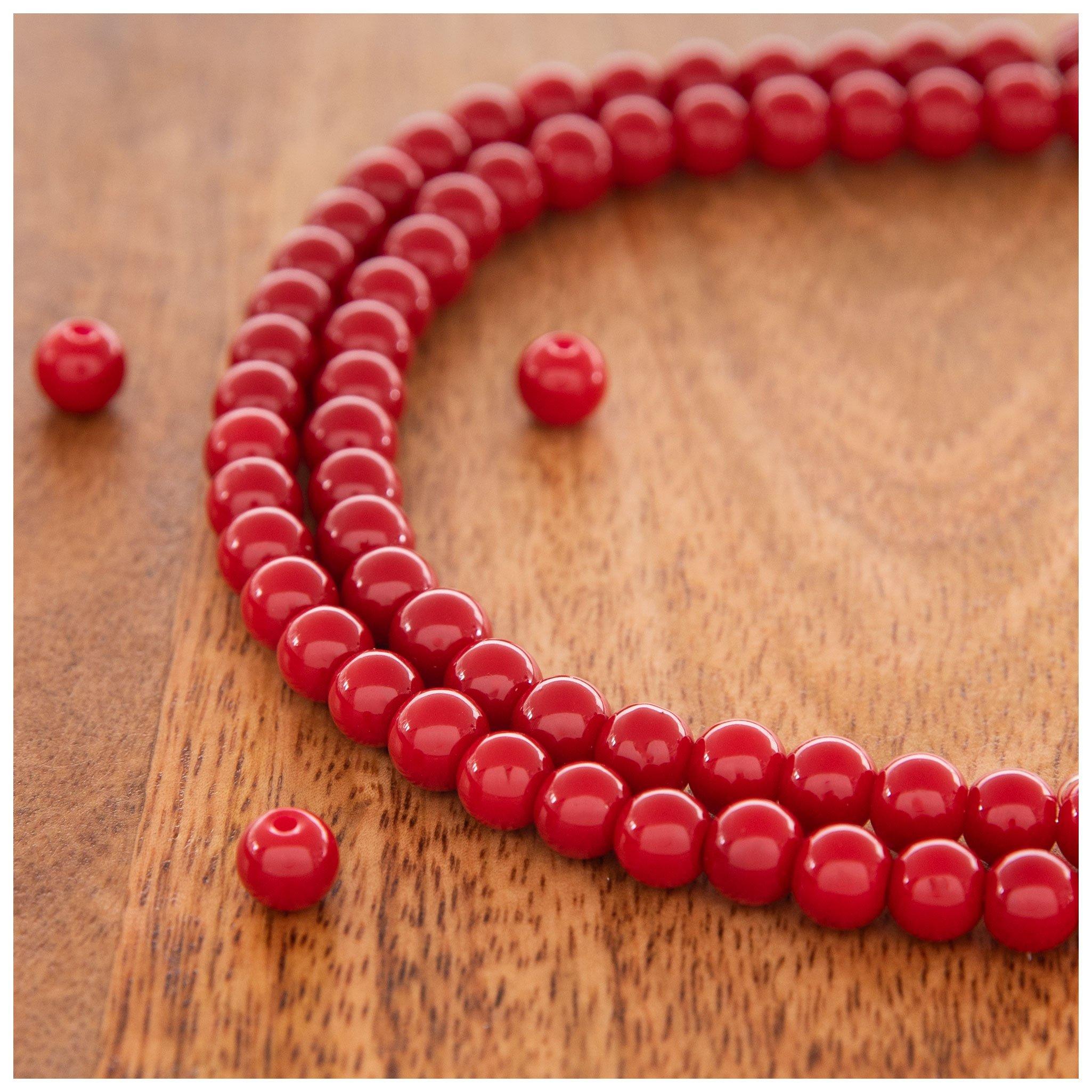 Miracle Beads - 8mm Round Red  Craft, hobby & jewellery supplies