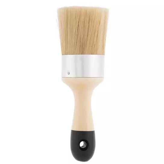 Wax Brush - Furniture Wax Applicator - Round Brush with Densely Packed Synthetic