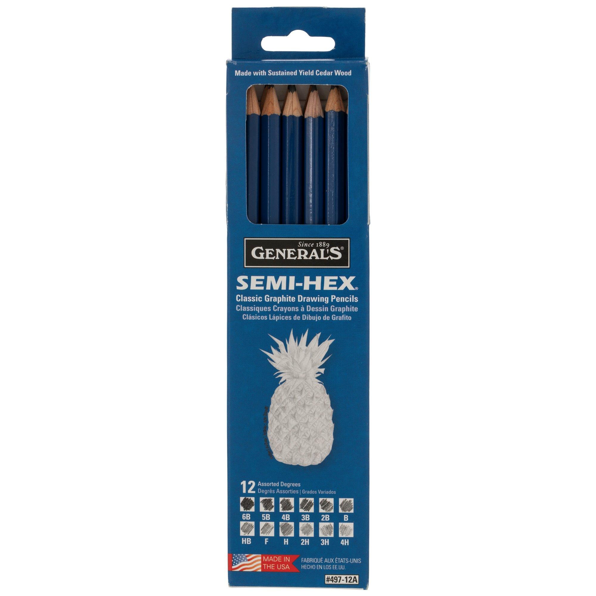 General's Charcoal Drawing Pencils - 6 Piece Set