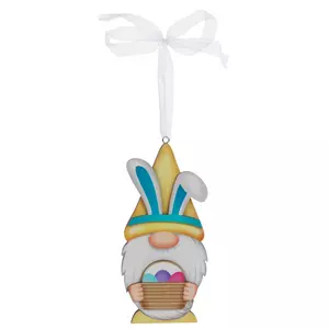 Easter Eggs Gnome Wood Ornament