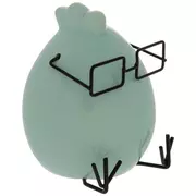 Blue Easter Egg Chick With Glasses