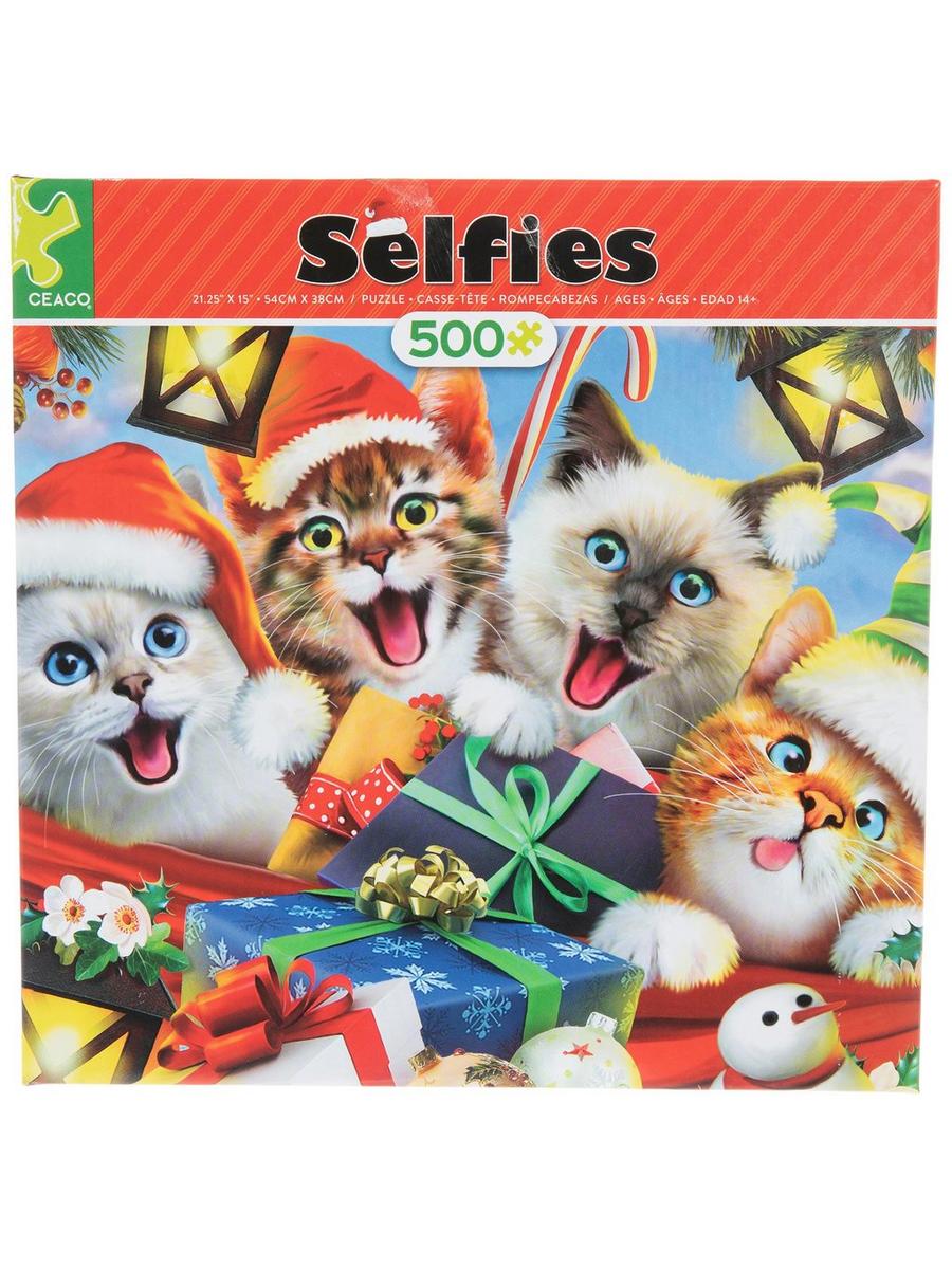 i-dog セガトイズ カルピス懸賞 Christmas Cat Selfies Puzzle | Hobby Lobby | 105490925
