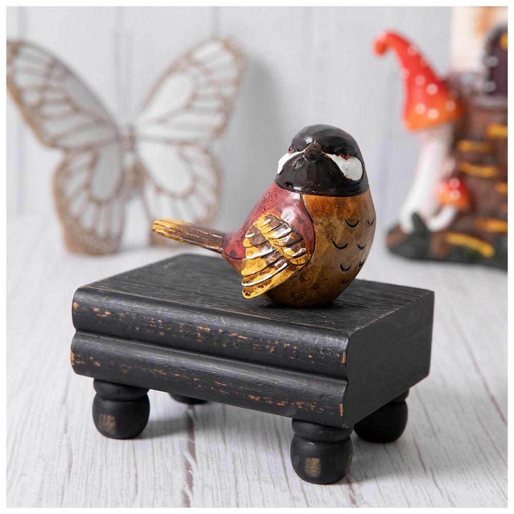 置物 hpdeco Red Wood Look Chickadee Figurine | Hobby Lobby | 105507272