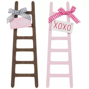 Pink & Natural Mini Wood Ladders