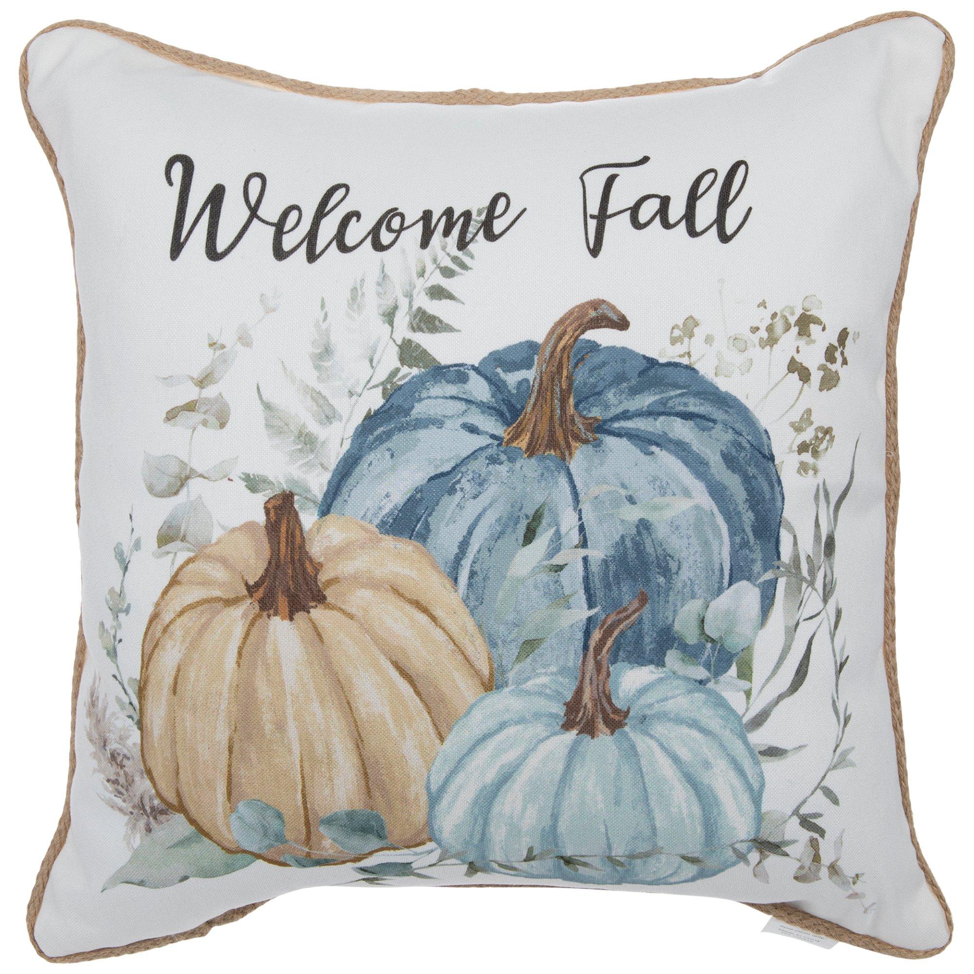 Welcome Fall Blue Pumpkins Pillow Cover Hobby Lobby 105945910