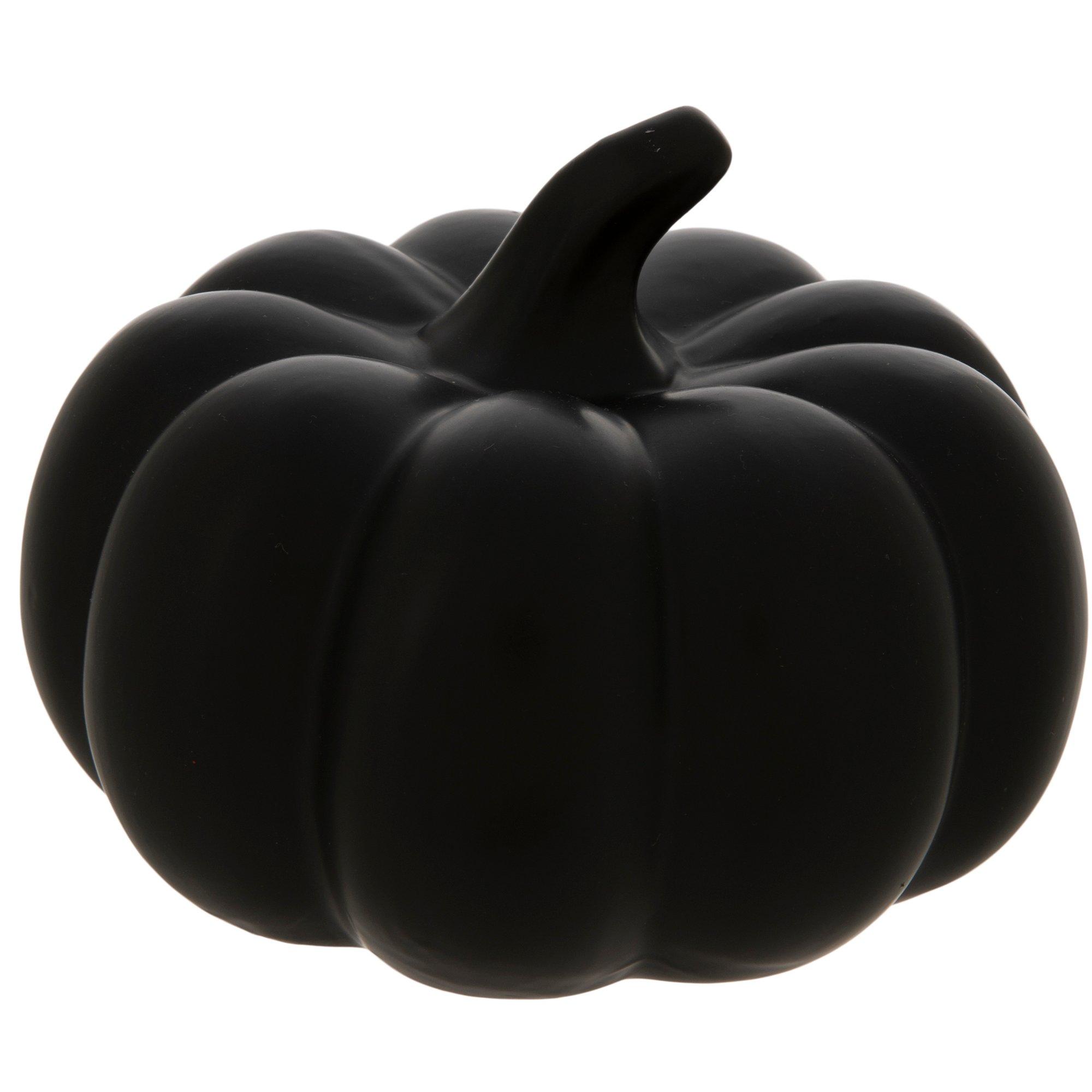 Matte Black Ceramic Pumpkin Canisters retailer