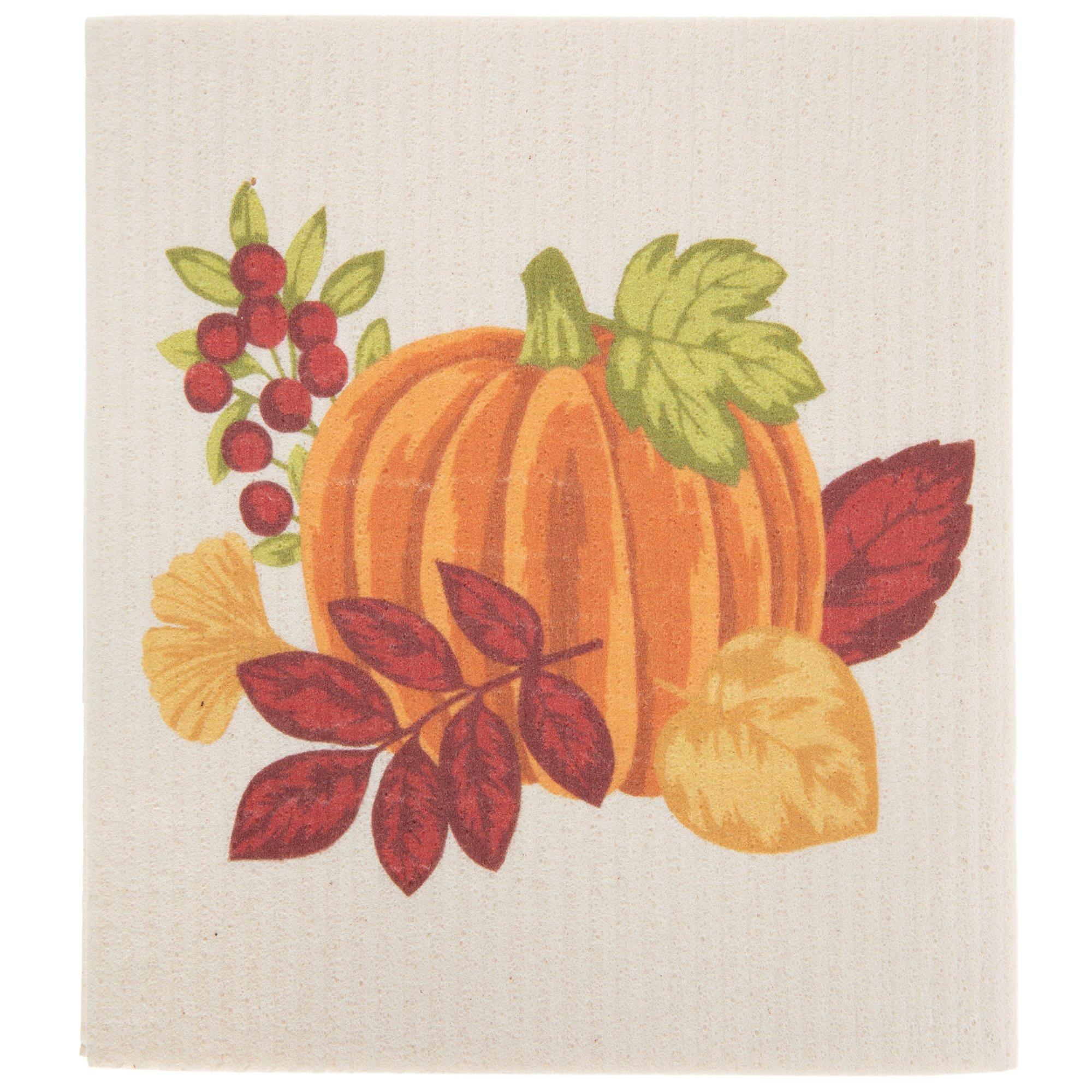 Pumpkins Swedish Dishcloth Sponge Cloth Smell Free Reusable