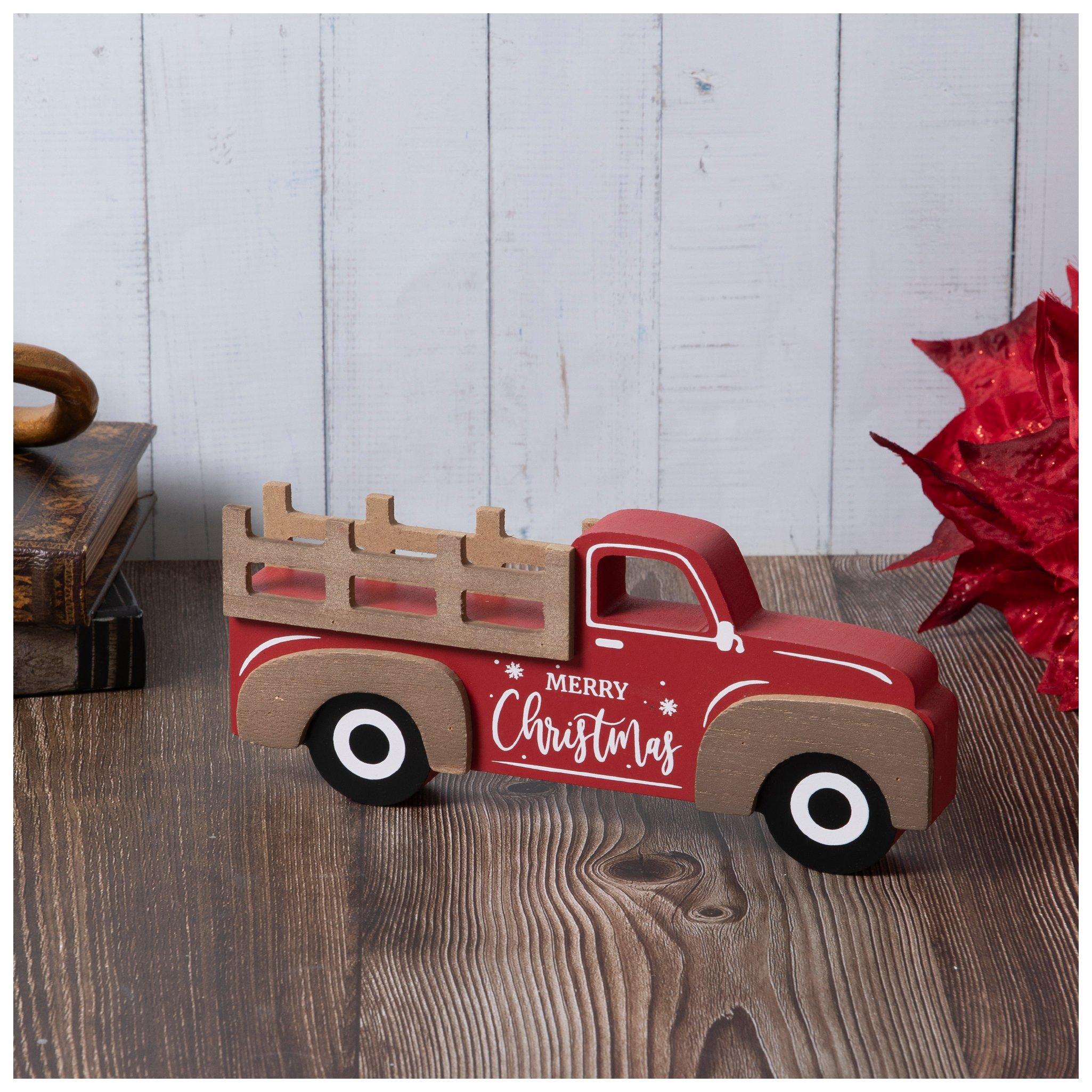 Red Merry Christmas Truck Wood Decor | Hobby Lobby | 105980784