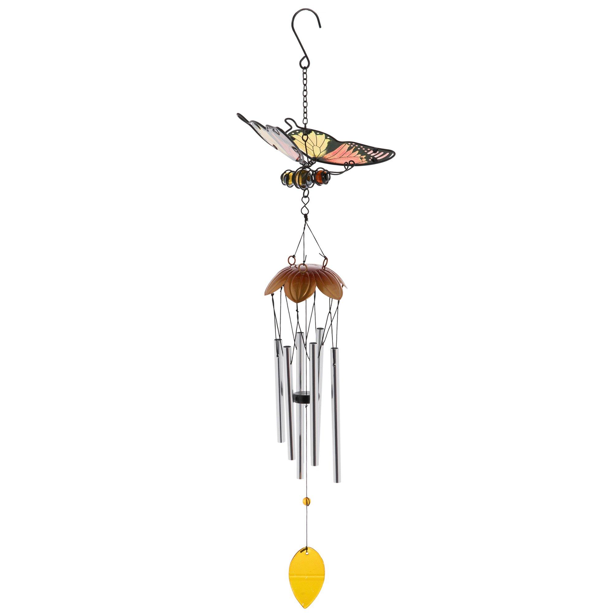 Butterfly & Beads Glass Wind Chime Hobby Lobby 106010318