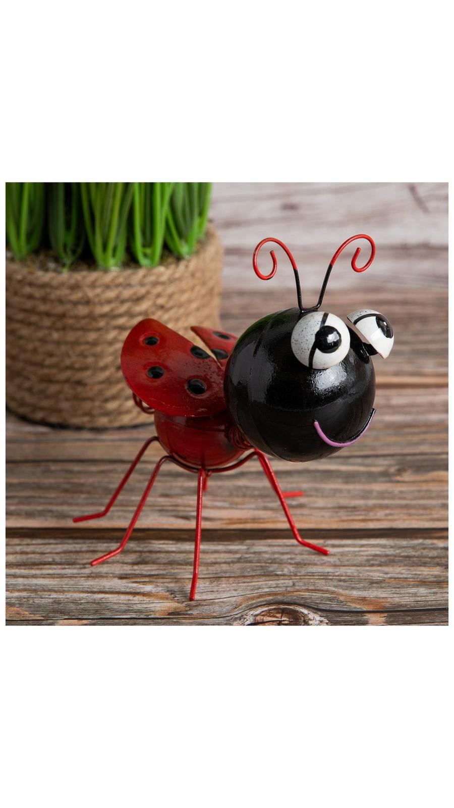 Distressed Wobble Head Metal Ladybug | Hobby Lobby | 106019111
