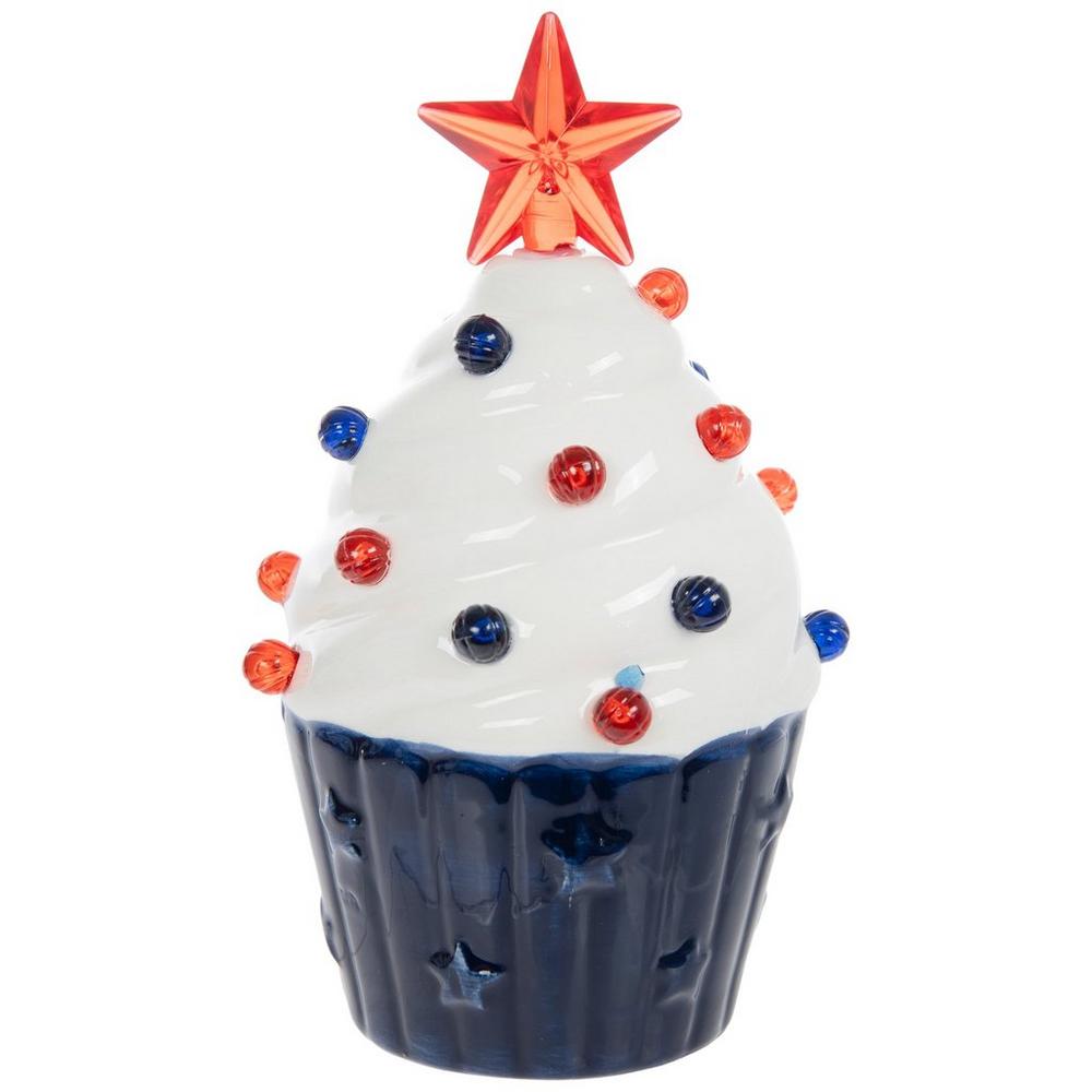 Light Up Cupcake With Red Star Figurine | Hobby Lobby | 106024475