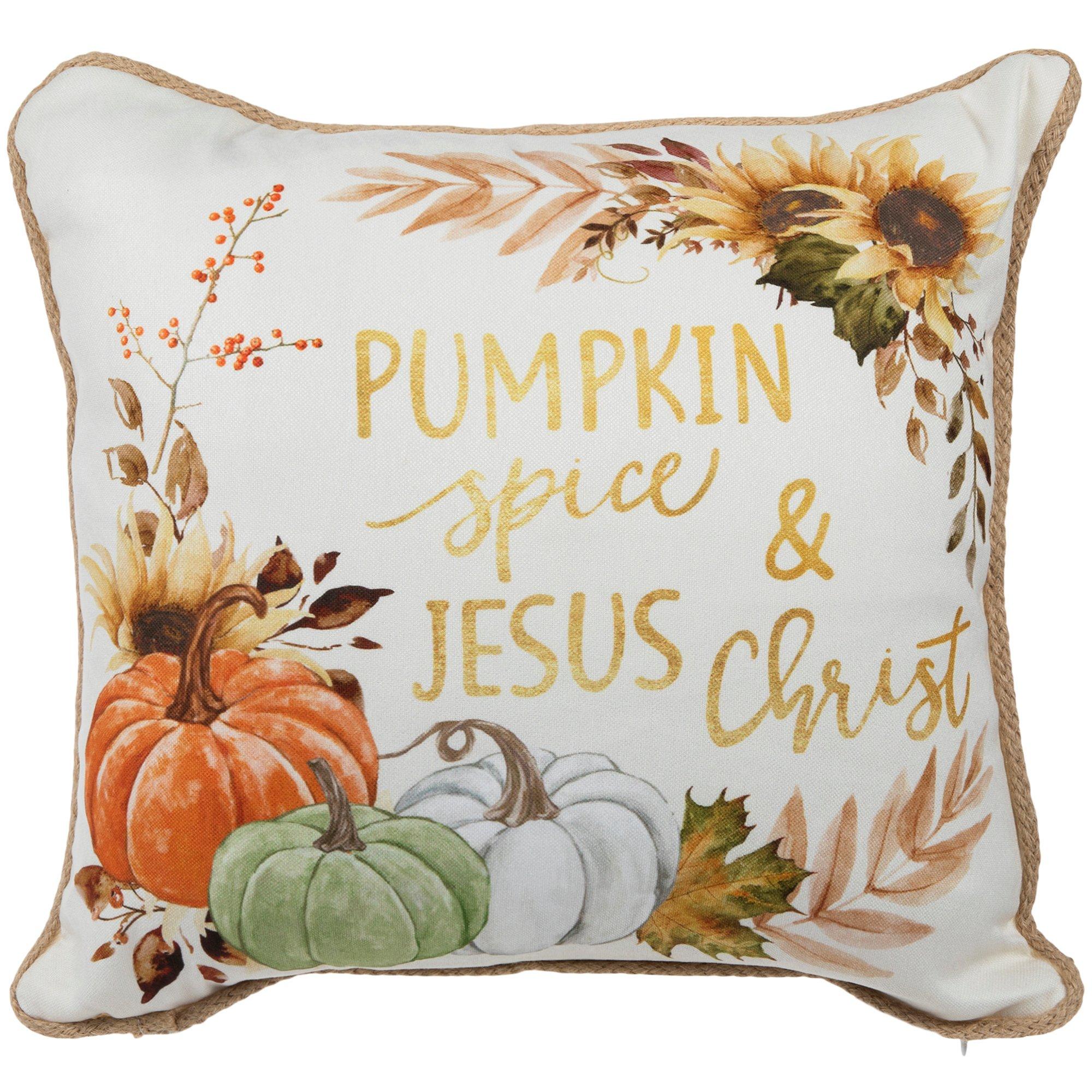 Pumpkin Spice & Jesus Christ Pillow Cover Hobby Lobby 106030936