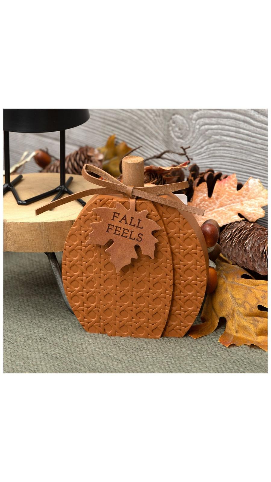 Fall Feels Textured Wood Pumpkin | Hobby Lobby | 106042022