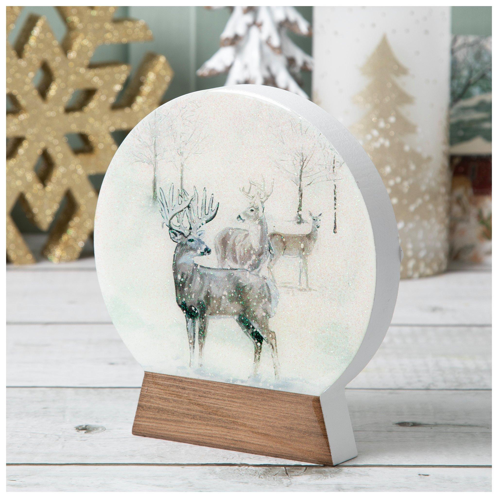 Reindeer Snow Globe Wood Decor | Hobby Lobby | 106261069