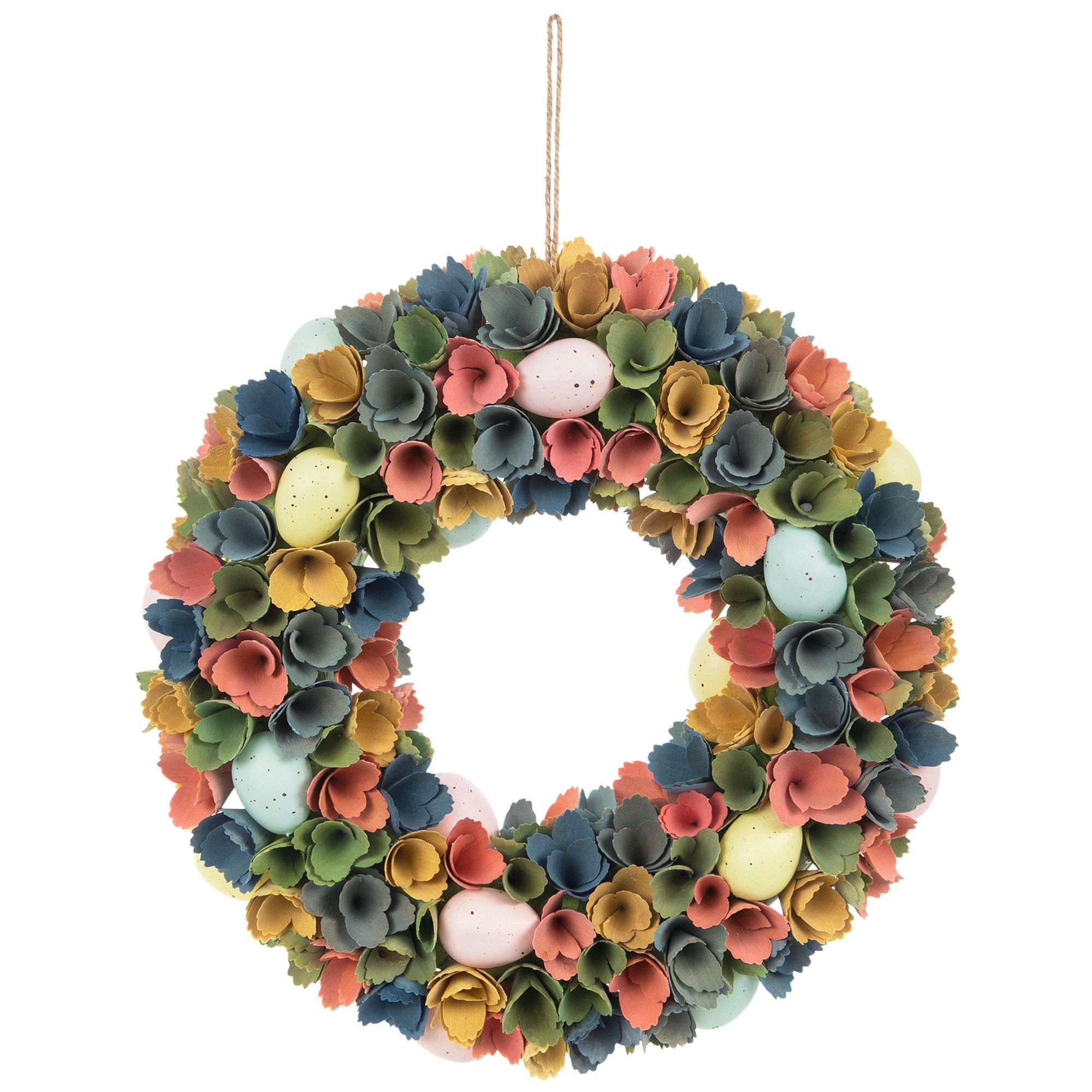 Easter Egg Wood Wreath