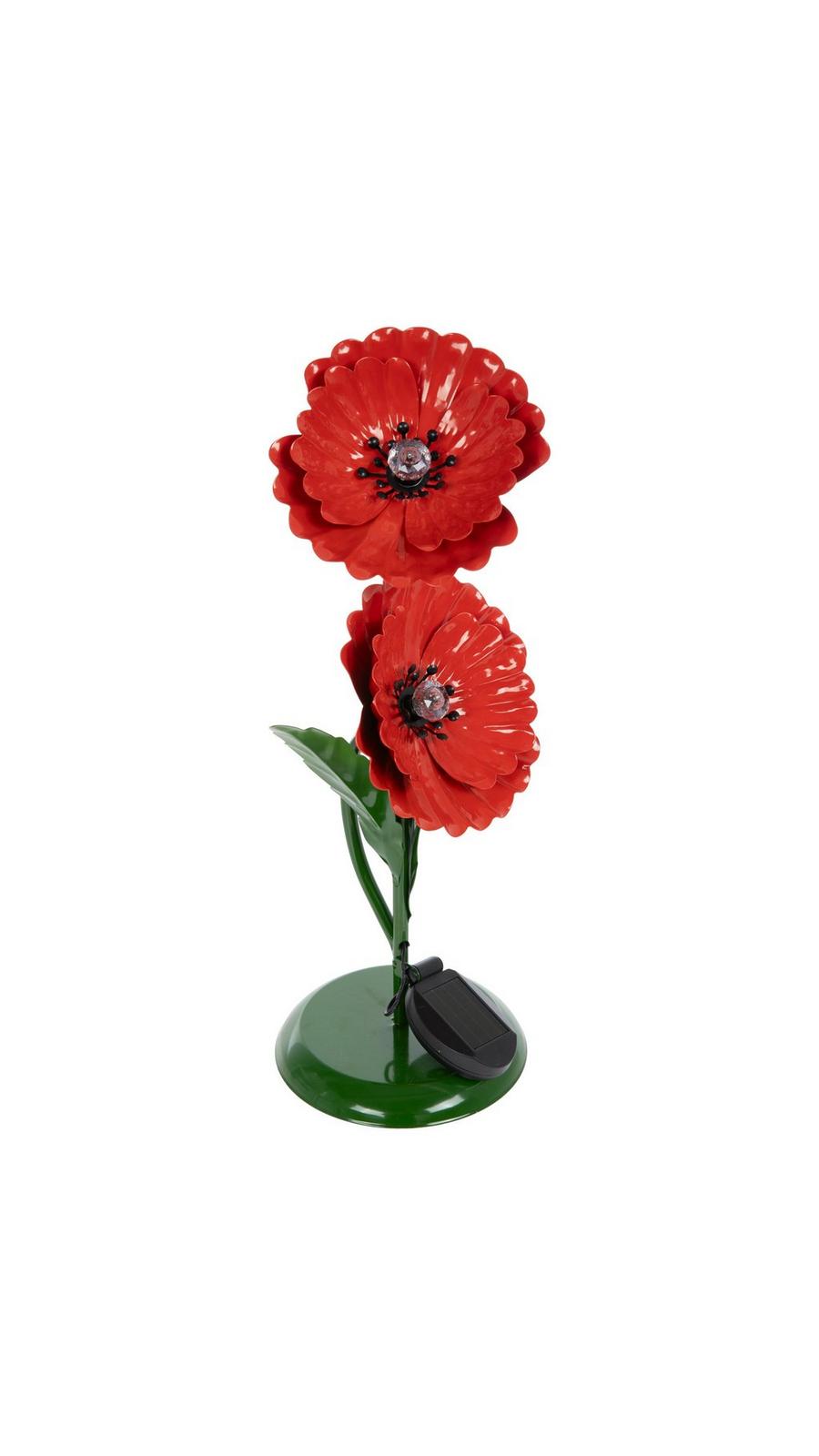 Red Poppies Solar Metal Flowers | Hobby Lobby | 106313340