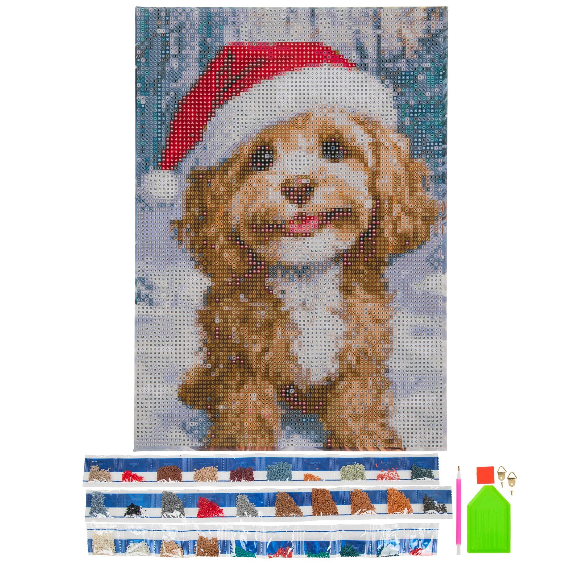 VAIIEYO 5D Diamond Painting Chien, Broderie Diamant Animal, Canevas Diamant Kit Complet Point De Croix Broderie Salon Chambre Autocollant Mural Décoration 30x40cm