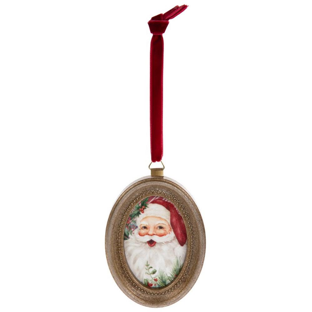 Framed Santa Ornament