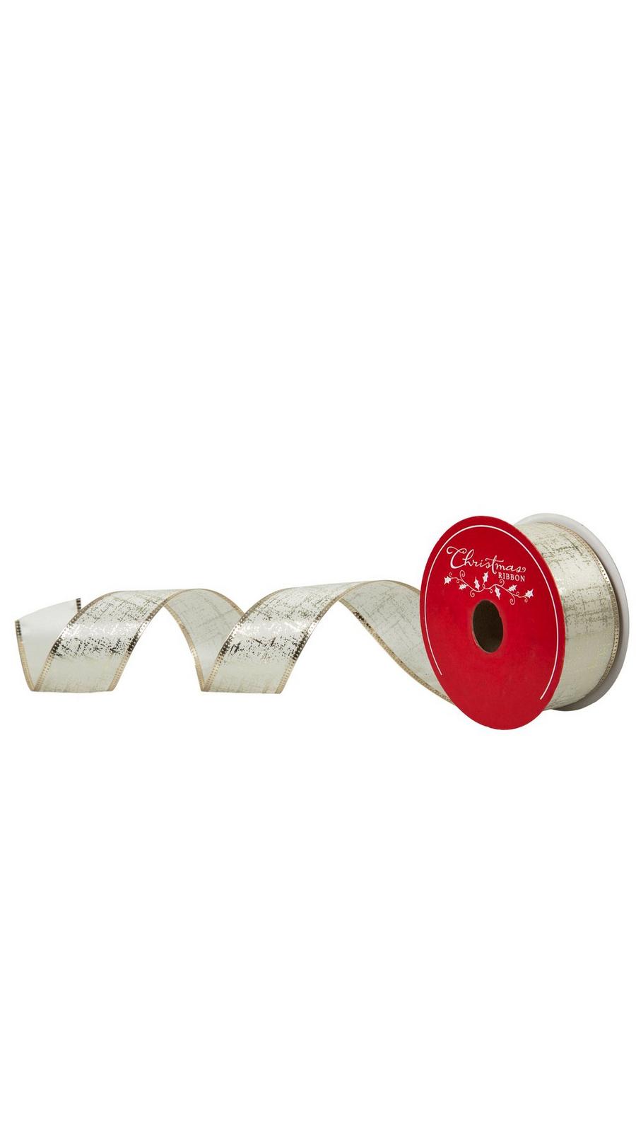 Cream & Gold Wired Edge Satin Ribbon | Hobby Lobby | 106345672