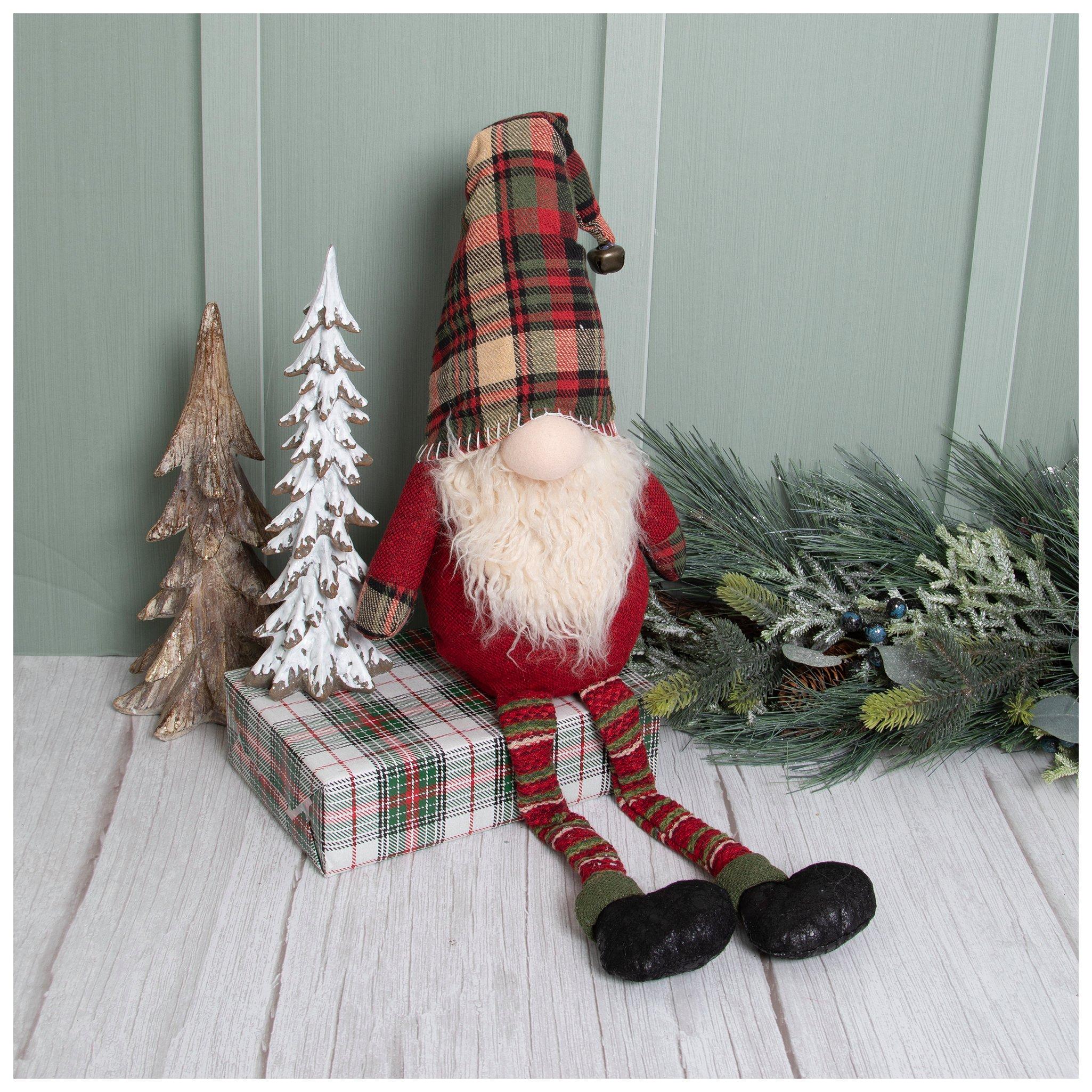 Plaid Hat Gnome Plush Shelf Sitter view 1