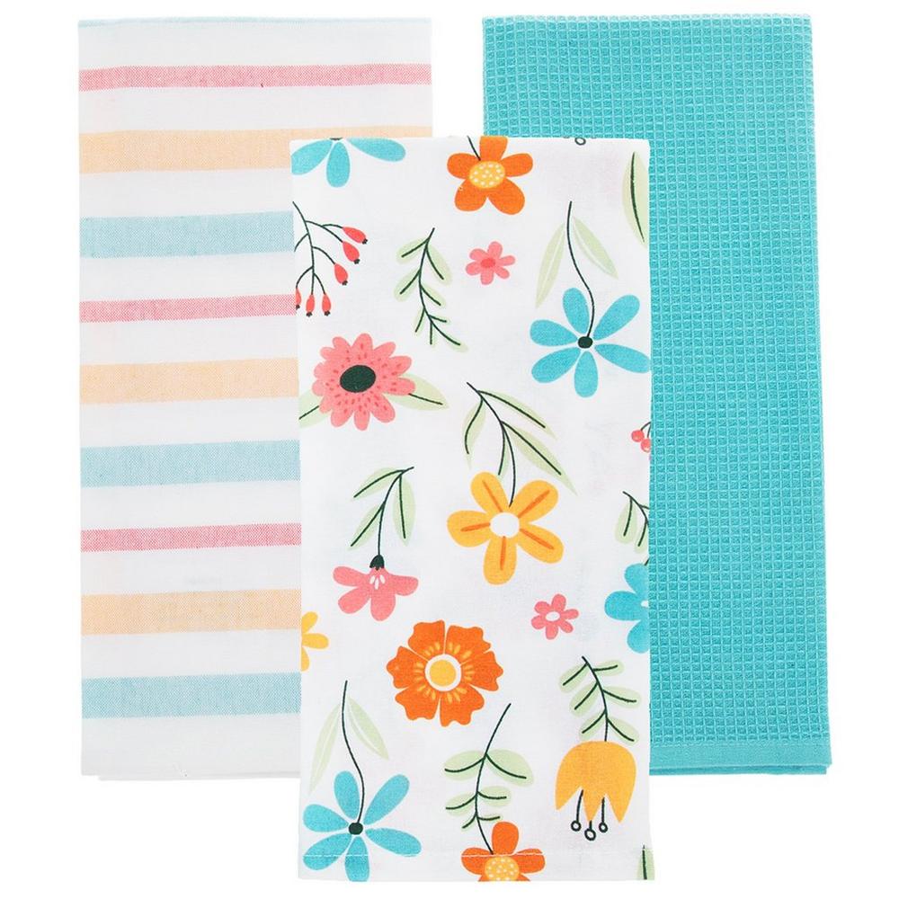 Flowers & Stripes Kitchen Towels | Hobby Lobby | 106383806