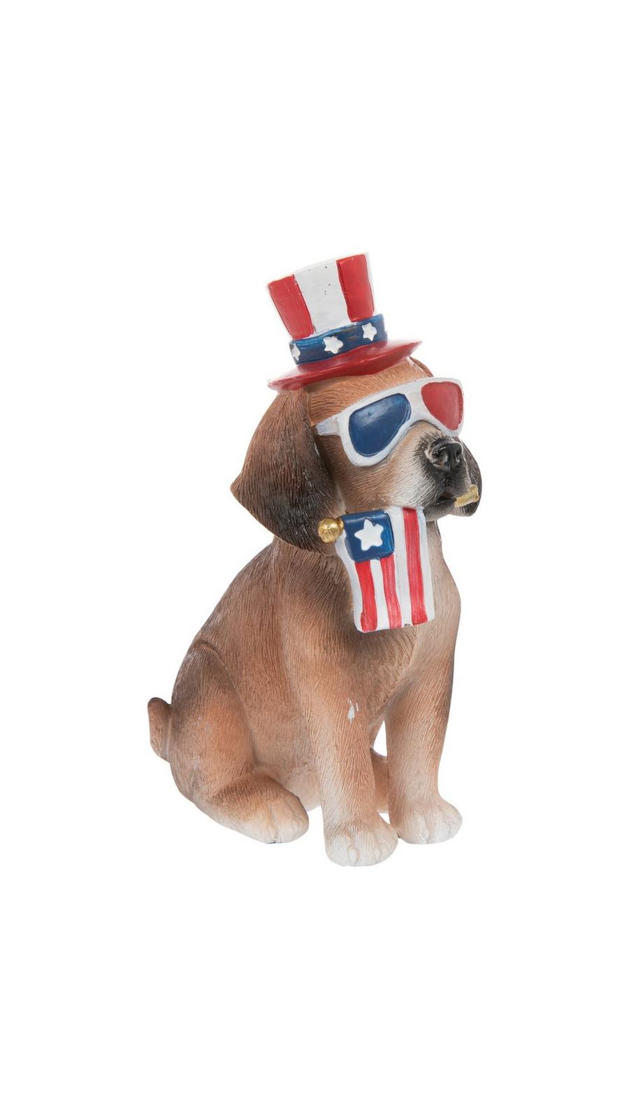 Brown Patriotic Dog Figurine | Hobby Lobby | 106398754