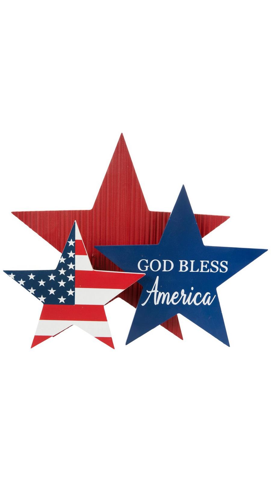 God Bless America Stars Wood Decor | Hobby Lobby | 106399745