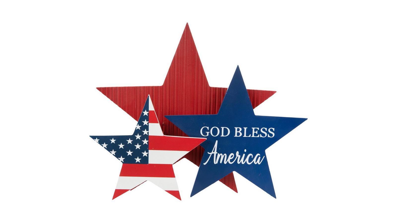 God Bless America Stars Wood Decor | Hobby Lobby | 106399745
