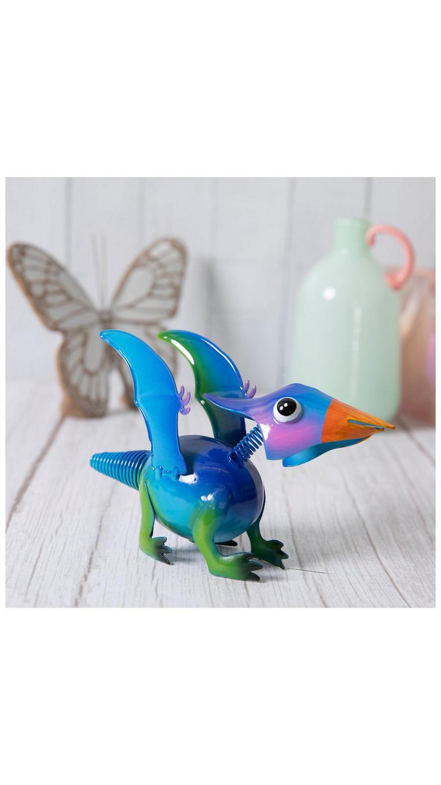 Artist Special ロビン（ハヤブサ） Blue Wobble Head Metal Dinosaur | Hobby Lobby | 106403737