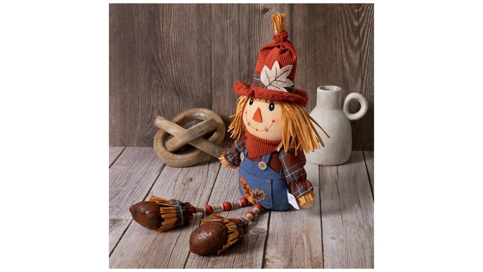 Scarecrow With Beaded Legs Shelf Sitter | Hobby Lobby | 106411151