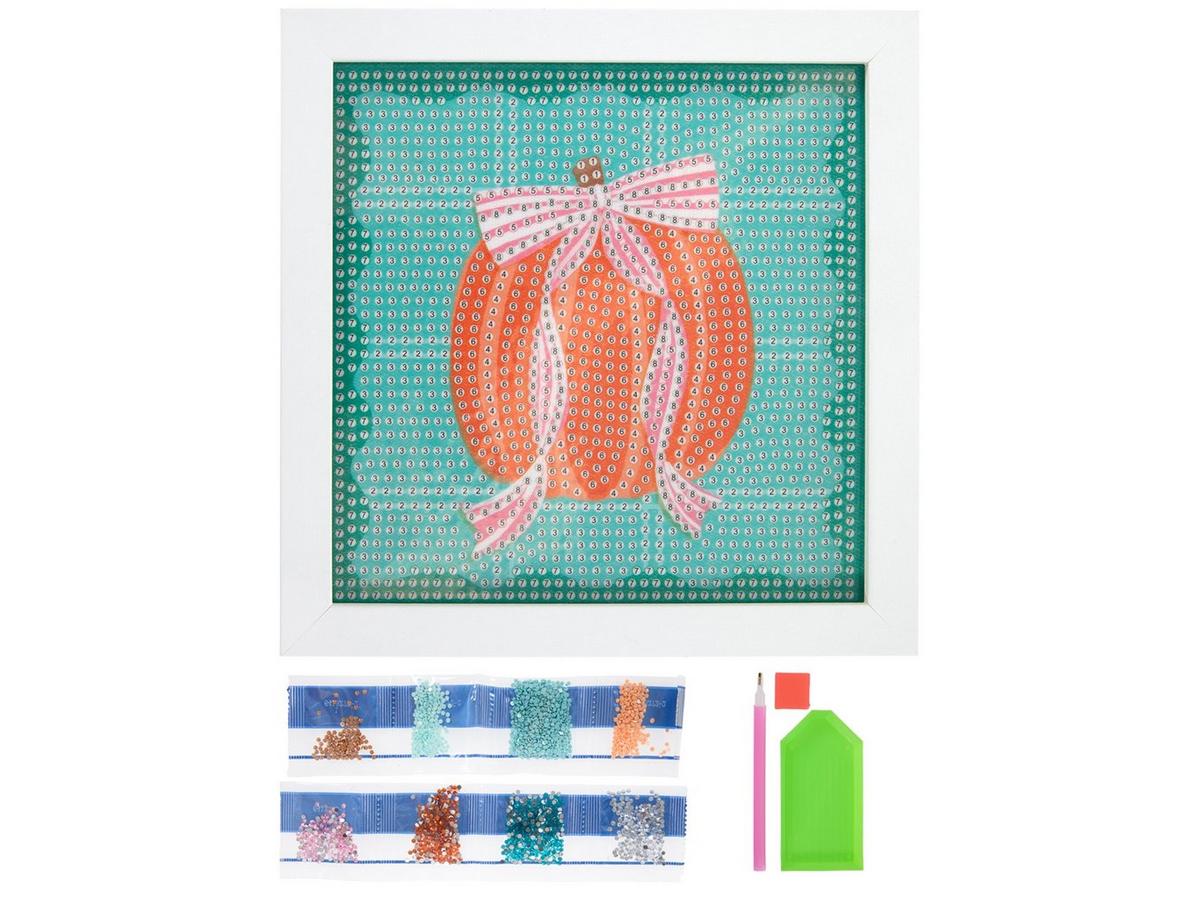 Turquoise Pumpkin With Bow Diamond Art Kit | Hobby Lobby | 106413272