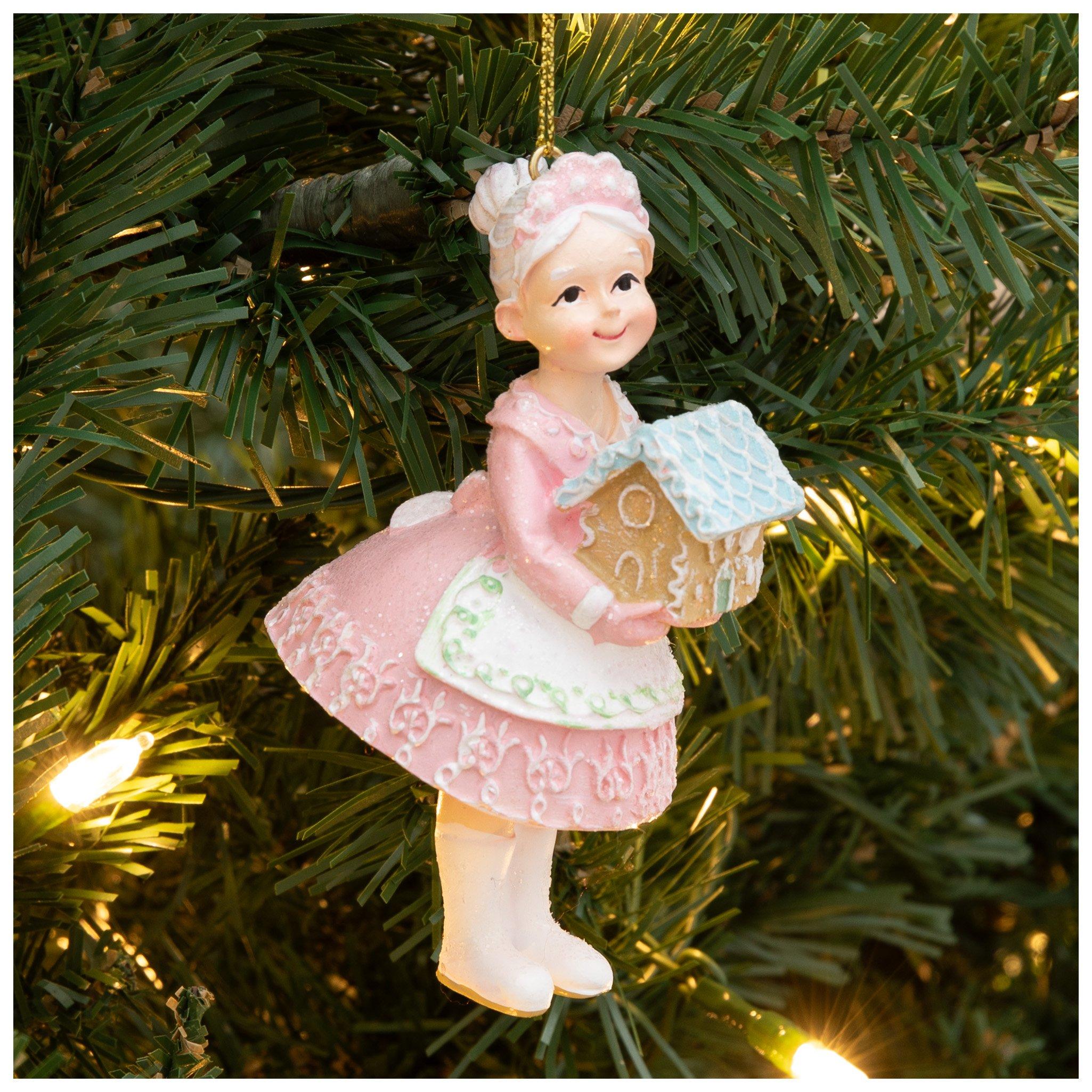 Mrs. Claus Holding Gingerbread House Ornament | Hobby Lobby