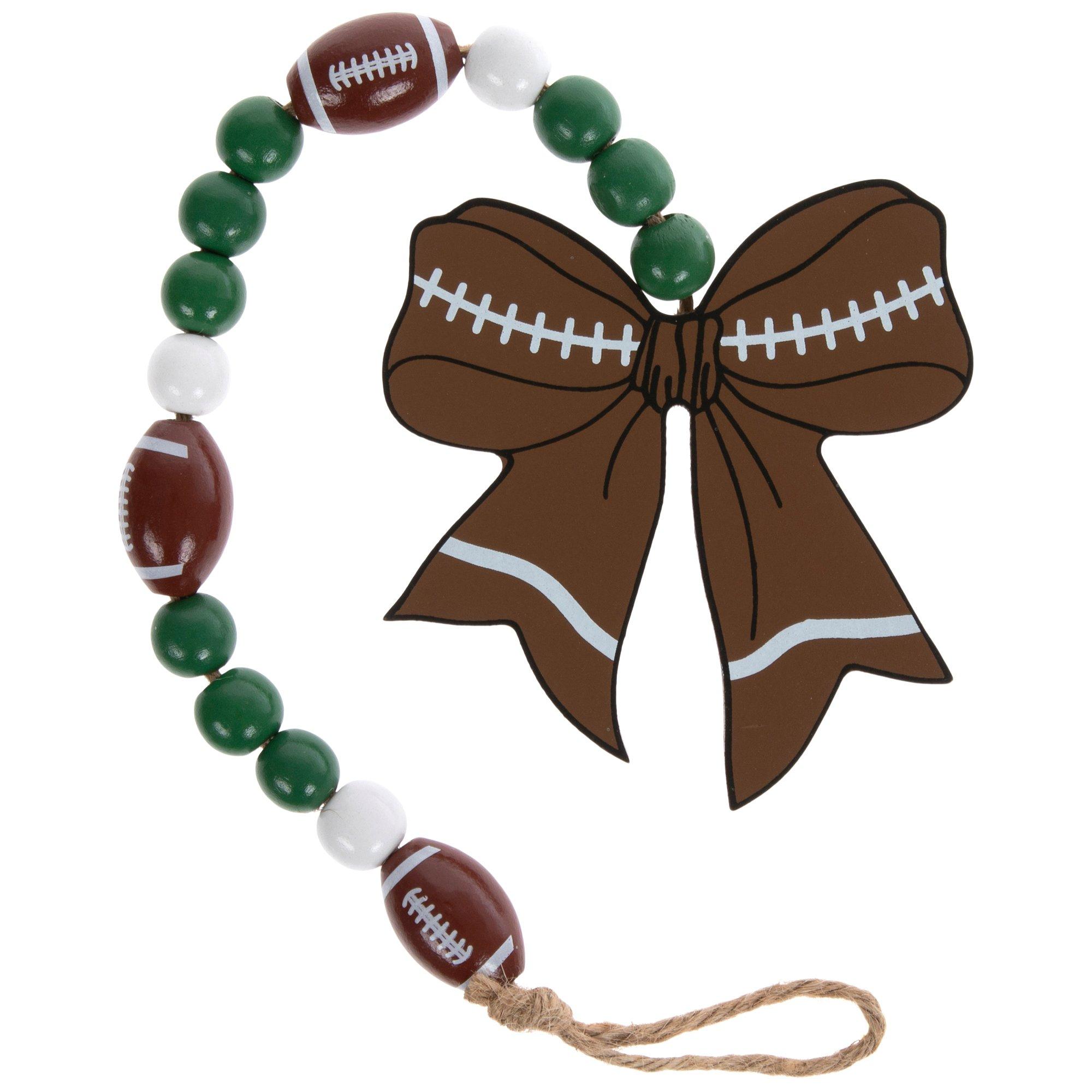 Football Bow Beaded Garland view 1