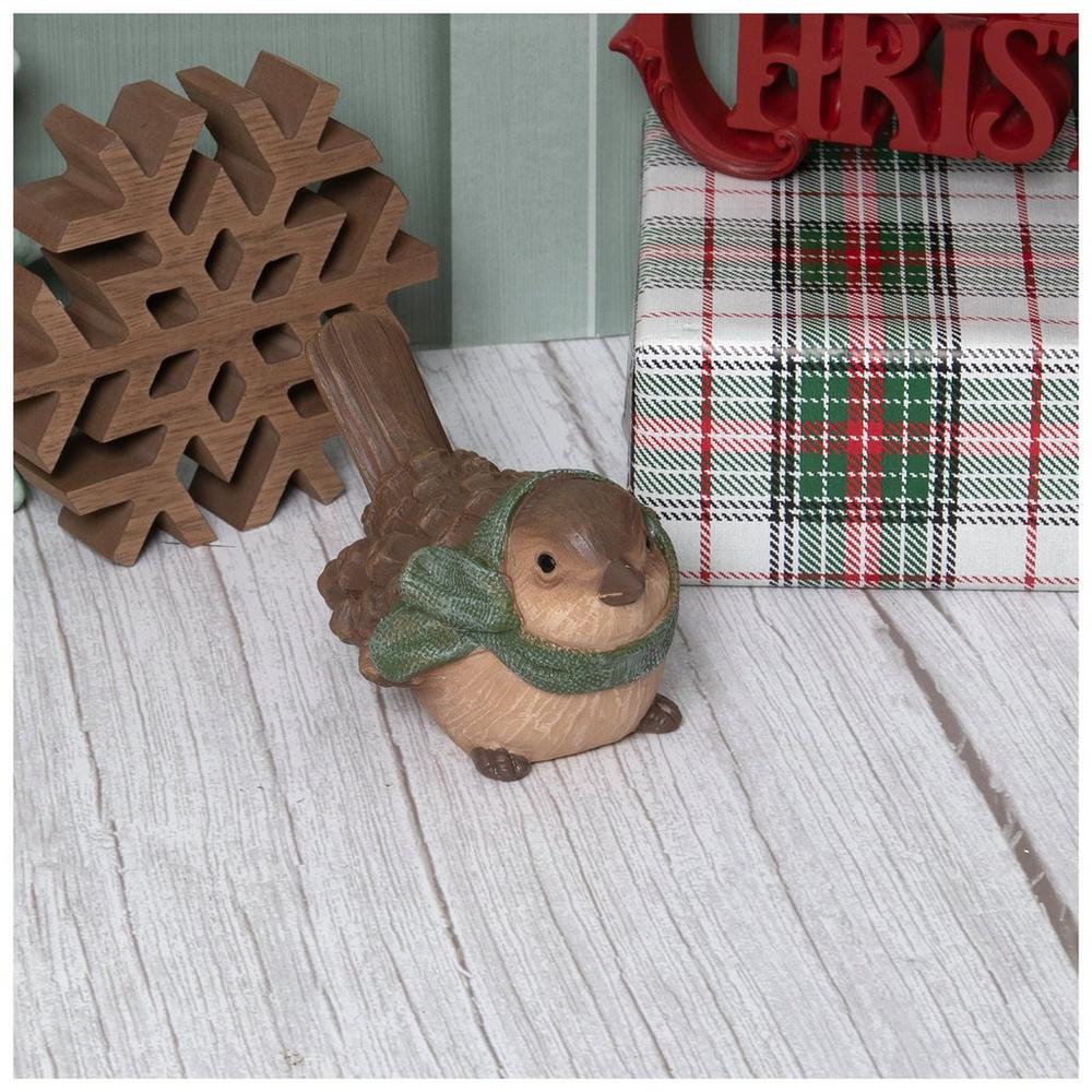 Pinecone Bird Figurine With Green Scarf | Hobby Lobby | 106441265