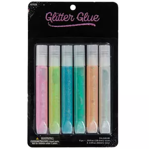 Glitter Glue Sticks 10pc Squeeze Pens 5 Colors Silver Gold Red